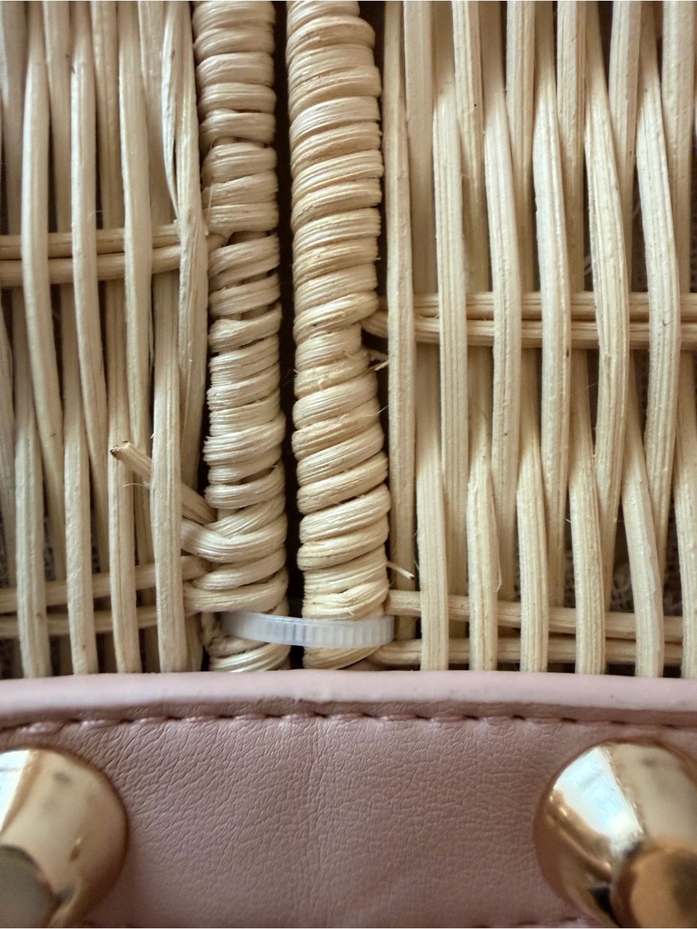 BTB LOS ANGELES Louis Rattan Top-handle Bag NWT - Picture 10 of 11